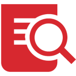 Red search icon for Cofense search functionality
