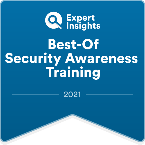 Cofense security awareness training with blue shield icon