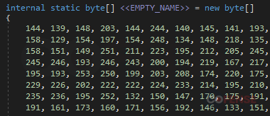 The beginning of the encoded byte array.